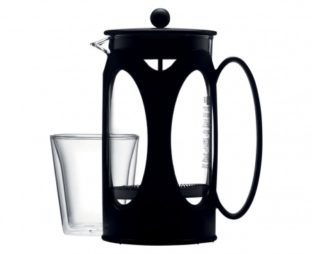 Френч-пресс Kenya, 1 л, черный, стекло, Bodum