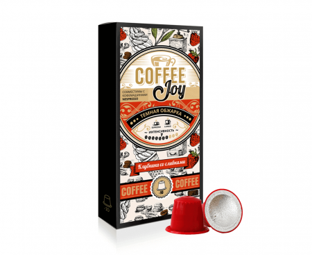 Кофе в капсулах CJ Клубника со сливками, 100% Арабика, 10 шт., Coffee Joy