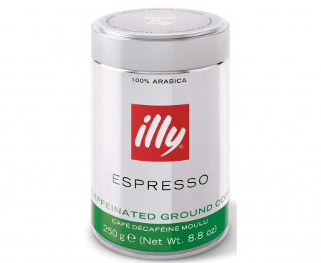 Кофе молотый без кофеина, 250 г, Illy