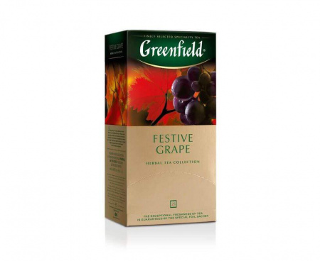 Чай фруктово-ягодный Festive Grape, 25 пакетиков, Greenfield