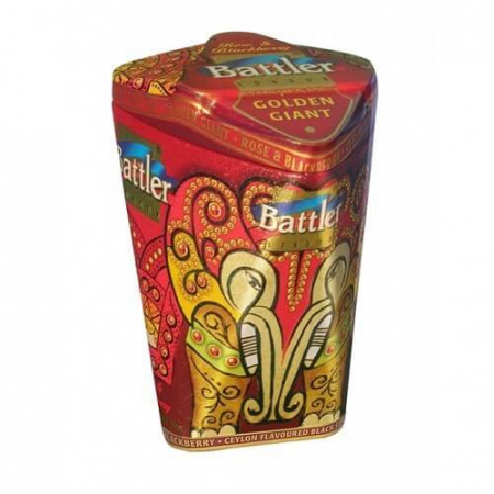 Чай Battler "Golden Giant", черный листовой чай с розой и черной смородиной, 100 гр