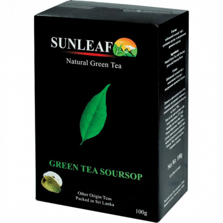 Чай Sunleaf "Саусеп", зелёный крупнолистовой c добавками, 100 гр