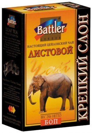 Чай Battler "Крепкий Слон", черный листовой BOP, 250 гр
