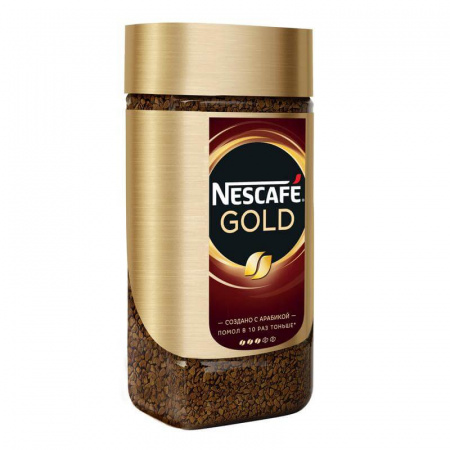 Кофе Nescafe "Gold", молотый в растворимом, 190 гр
