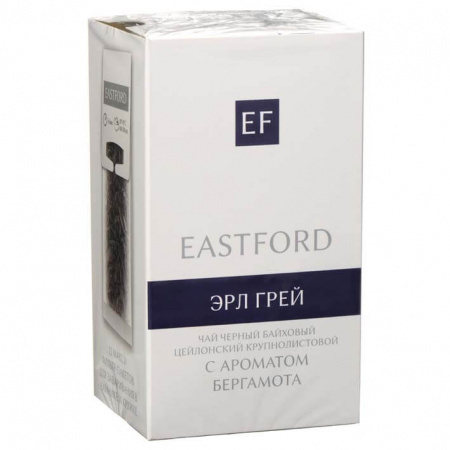 Чай Eastford "Эрл грей", черный листовой ароматизированный, 12 пакетиков