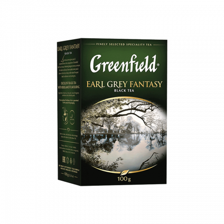 Чай Greenfield "Earl Grey Fantasy", черный с добавками, листовой, 100 гр