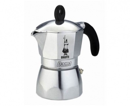 Гейзерная кофеварка DAMA на 3 чашки 150 мл, стальная, алюминий, Bialetti