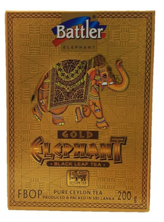 Чай Battler "Золотой слон", черный листовой FBOP, 200 гр