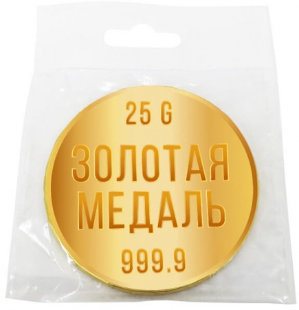 Шоколад Chokocat "Золотая медаль", молочный, медаль, 25 гр