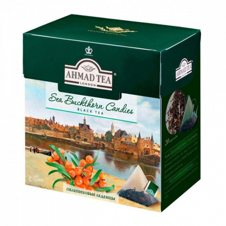 Чай Ahmad "Buckthorn Candies", черный с облепихой, 20 пирамидок
