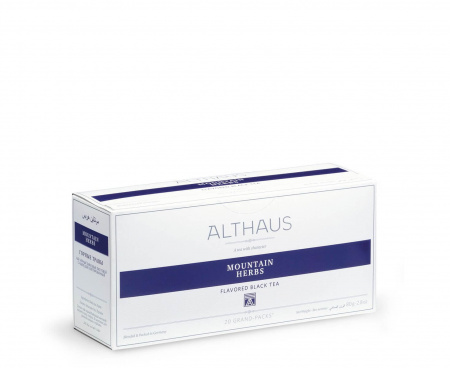 Чай черный для чайника Mountain Herbs (Горные Травы), 20 пак., Grand Packs, Althaus