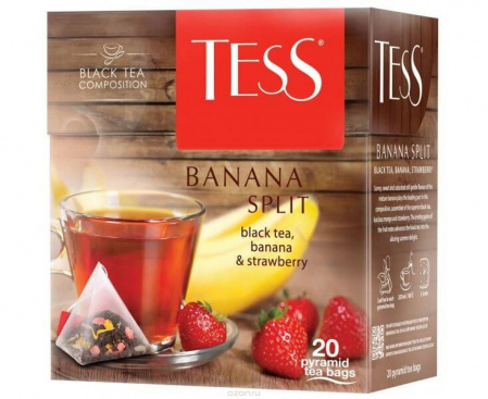 Чай черный Banana Split, 20 пирамидок, Tess