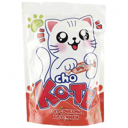 Конфеты Cho ko-te "С кусочками клубники", 200 гр