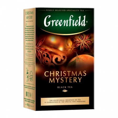 Чай Greenfield "Christmas Mystery", черный с добавками, 100 гр