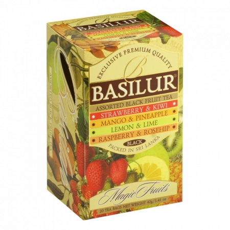 Чай Basilur "Волшебные фрукты - Ассорти", ассорти, 20 пакетиков