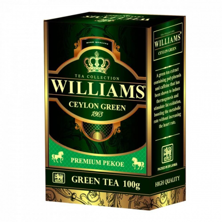 Чай Williams "Ceylon Green", зеленый, 100 гр