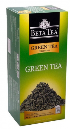 Чай Beta Tea "Зеленый", зелёный, 25 пакетиков