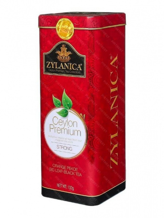 Чай Zylanica Ceylon Premium, Strong, чёрный листовой, OP, 100 гр