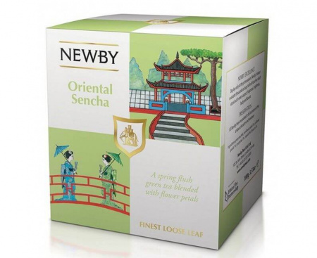 Чай зеленый Восточная сенча, картонная упаковка 100 г, Newby