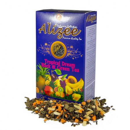 Чай Alizee "Tropical Dream Black & Green Tea", купаж листовой, 100 гр