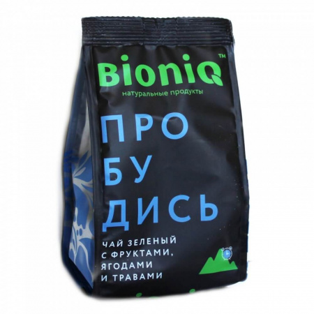 Чай BioniQ "Пробудись" зеленый с добавками, 50 гр