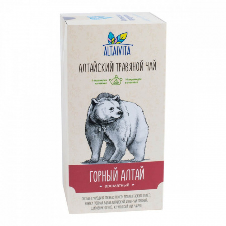 Чай Алтайвита "Горный Алтай", травяной, 10   пирамидок