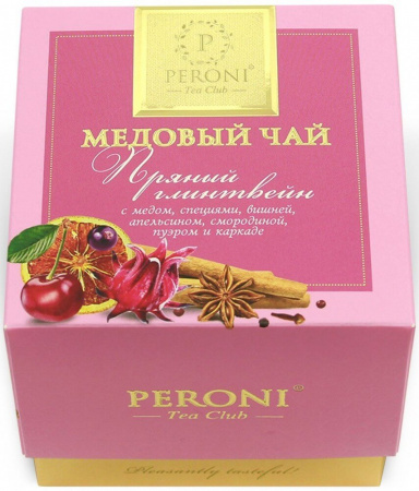 Чай Peroni "Медовый чай. Пряный глинтвейн", чёрный листовой с добавками, 45 гр