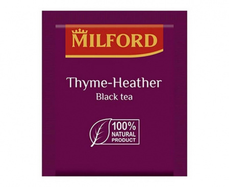 Чай черный с чабрецом и цветами вереска Thyme-Heather, 200 пак. х 1.75 г, Milford Profiline