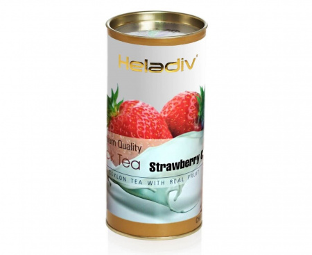 Чай черный листовой в тубе STRAWBERRY CREAM, 100 г, Heladiv
