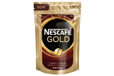 Кофе Nescafe "Gold", молотый в растворимом, 150 гр