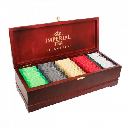 Чай Imperial Tea Collection, ассорти в деревянной шкатулке, 5 видов, 125 сашетов