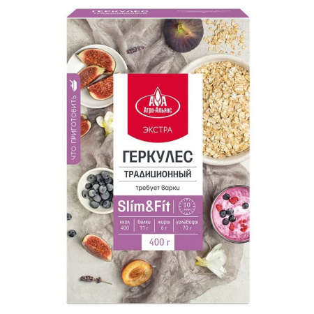 Хлопья Агро-Альянс Экстра "Геркулес традиционный", 400 гр