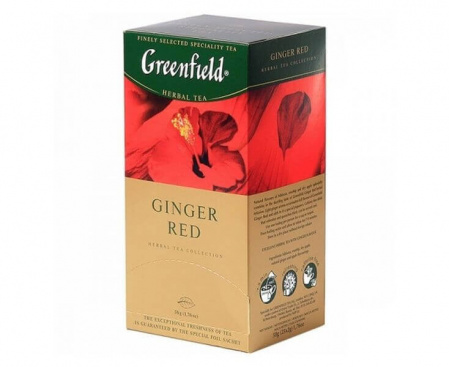 Чай фруктовый Ginger Red, 25 пакетиков, Greenfield