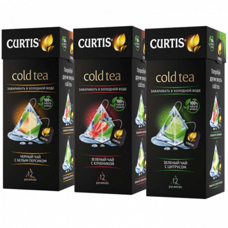 Набор чая Curtis "Cold tea", ассорти , 12 пирамидок х 3 упаковки