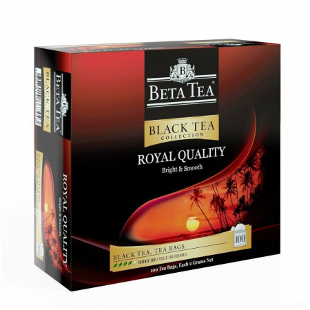 Чай Beta Tea "Королевское качество", черный , 100 пакетиков