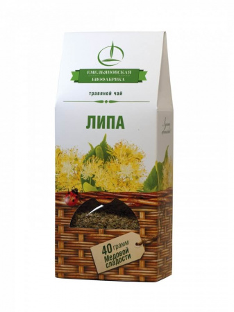 Чай травяной Емельяновская Биофабрика "Липа", травяной, листовой, 40 гр