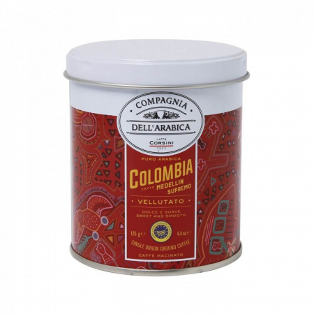 Кофе Compagnia Dell`arabica "Colombia Medellin Supremo", молотый, ж/б, 125 гр