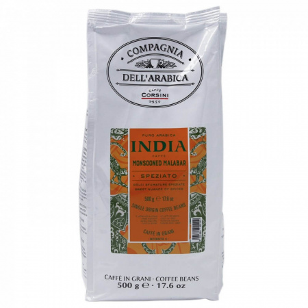 Кофе Compagnia Dell`arabica "India Monsooned Malabar", в зёрнах, 500 гр