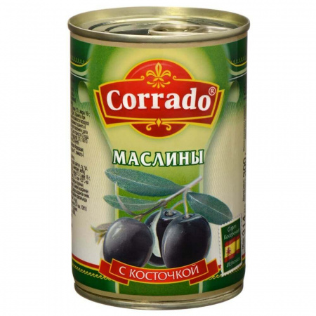 Консервы Corrado "Маслины с косточкой", 300 гр