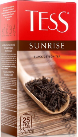 Чай Tess "Sunrise", черный, 25 пакетиков