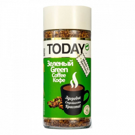 Кофе Today "Green", растворимый с зеленым кофе, 95 гр