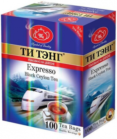 Чай Ти Тэнг "Exspresso (Экспрессо)", черный, 100 пакетиков
