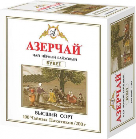 Чай Азерчай "Букет", черный, 100 пакетиков
