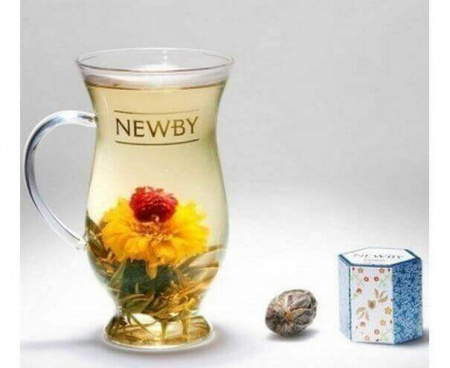 Чашка стеклянная с логотипом, стекло, Newby