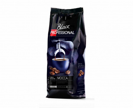 Кофе в зернах Mocca, 85% Арабика / 15% Робуста, 1 кг, Black Professional