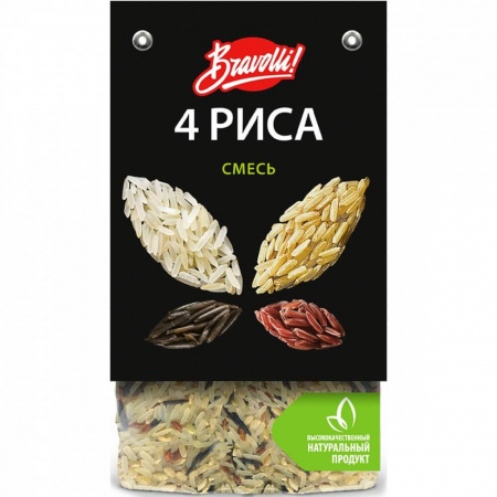Рисовая смесь Bravolli "4 риса", 350 гр