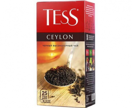 Чай черный Ceylon, 25 пакетиков, Tess