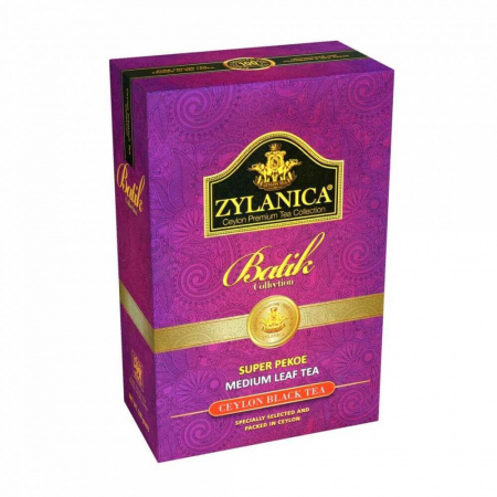 Чай Zylanica Batik Collection, чёрный листовой, Super Pekoe, 100 гр