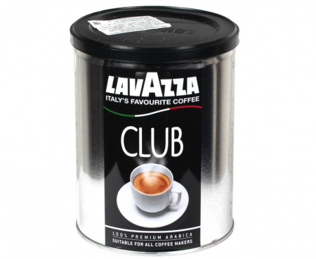 Молотый кофе Club, жестяная банка 250 г, Lavazza