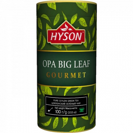 Чай Hyson "Opa Gourmet", зелёный крупнолистовой, 100 гр